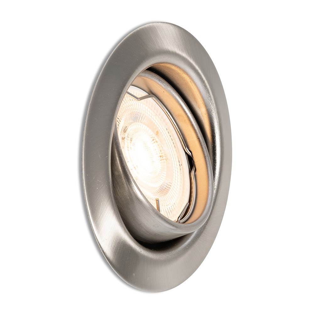 Complete LED-spot Merati RVS GU10 dimbaar 4.2 Watt voor plafondmontage