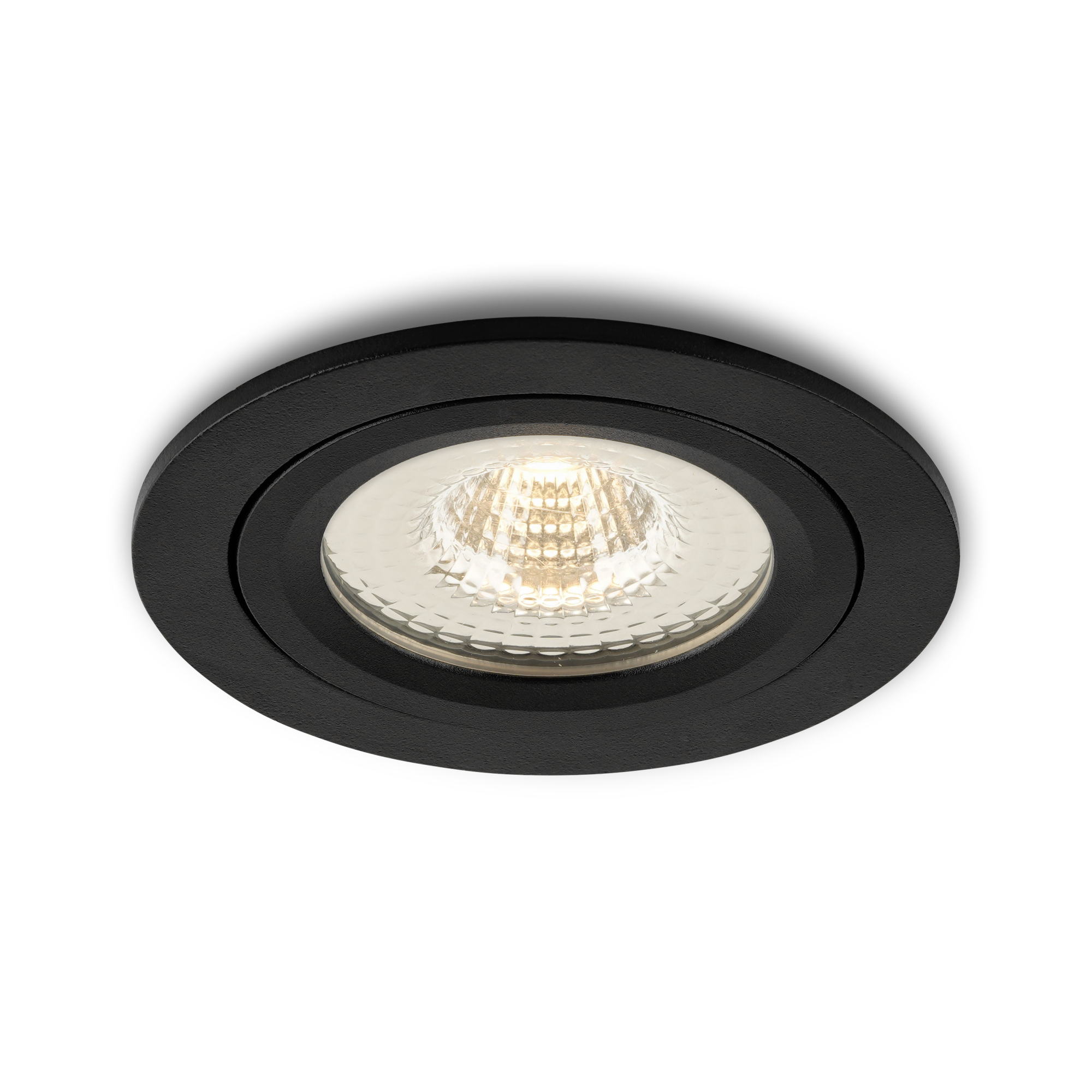 LED-inbouwspot Sienna zwart 5W extra warm-wit 2700K voor plafondmontage