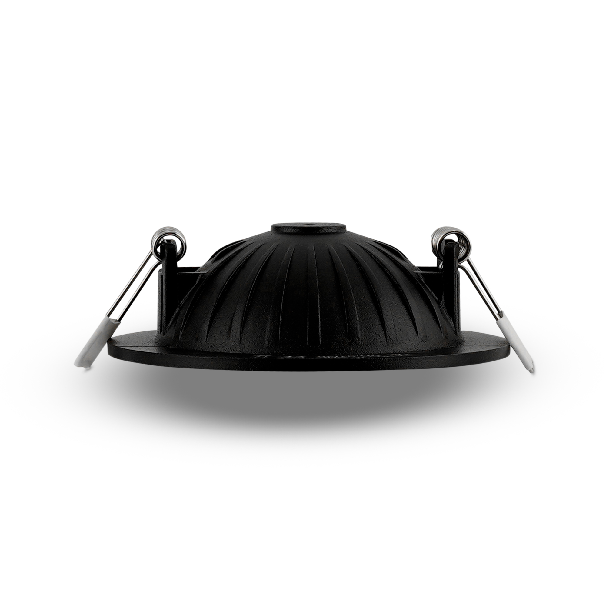 LED-inbouwspot Sienna zwart 5W extra warm-wit 2700K, zijaanzicht, voor plafondmontage