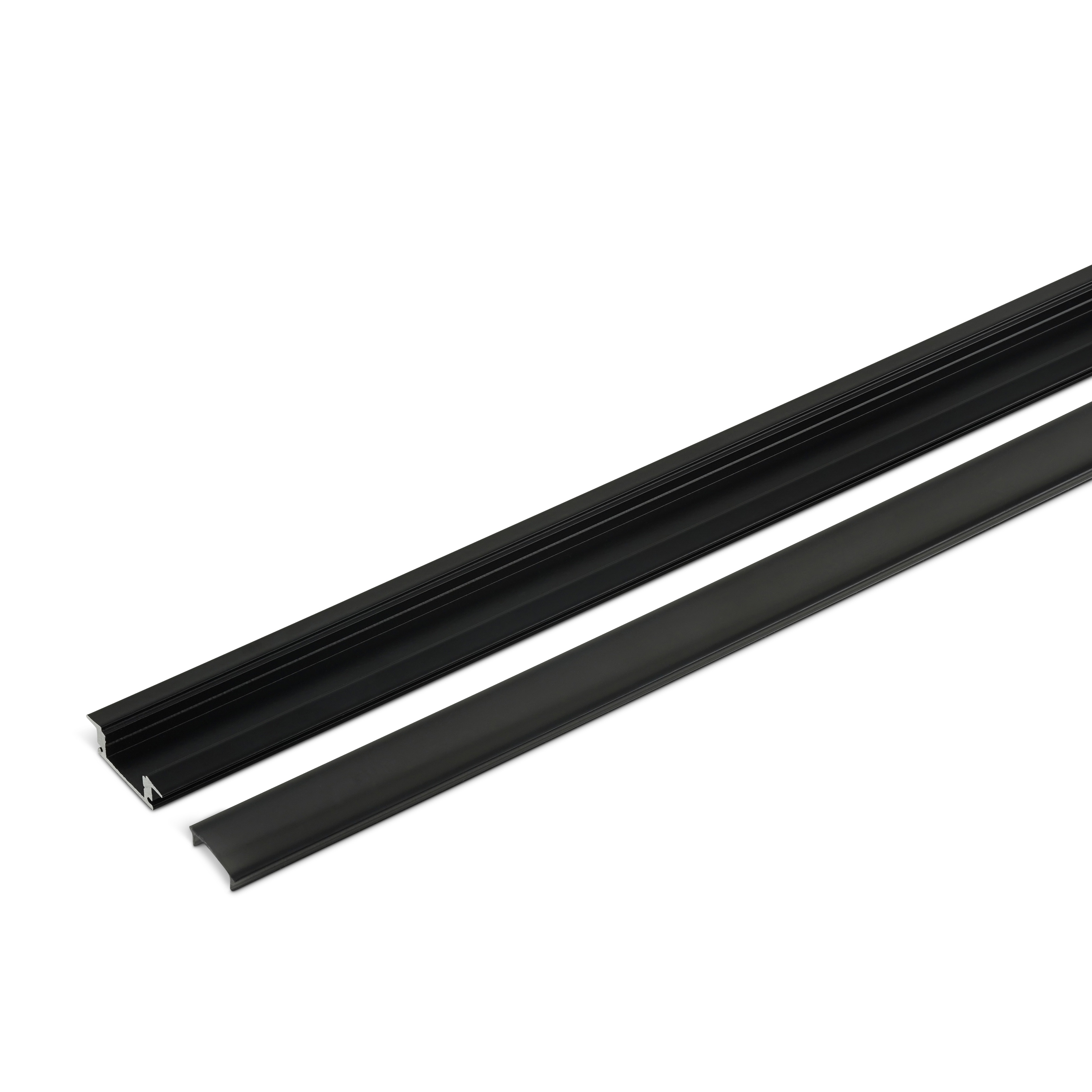 LED-strip profiel 2,5m zwart inbouw compleet voor accentverlichting