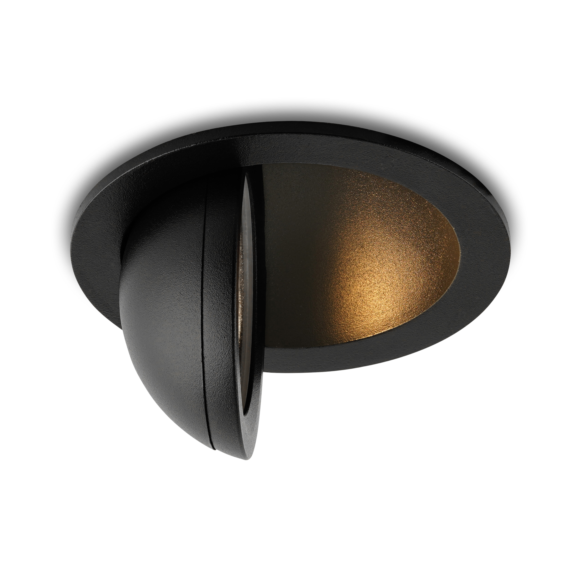 LED-inbouwspot Sienna zwart 5W extra warm-wit 2700K voor plafondmontage