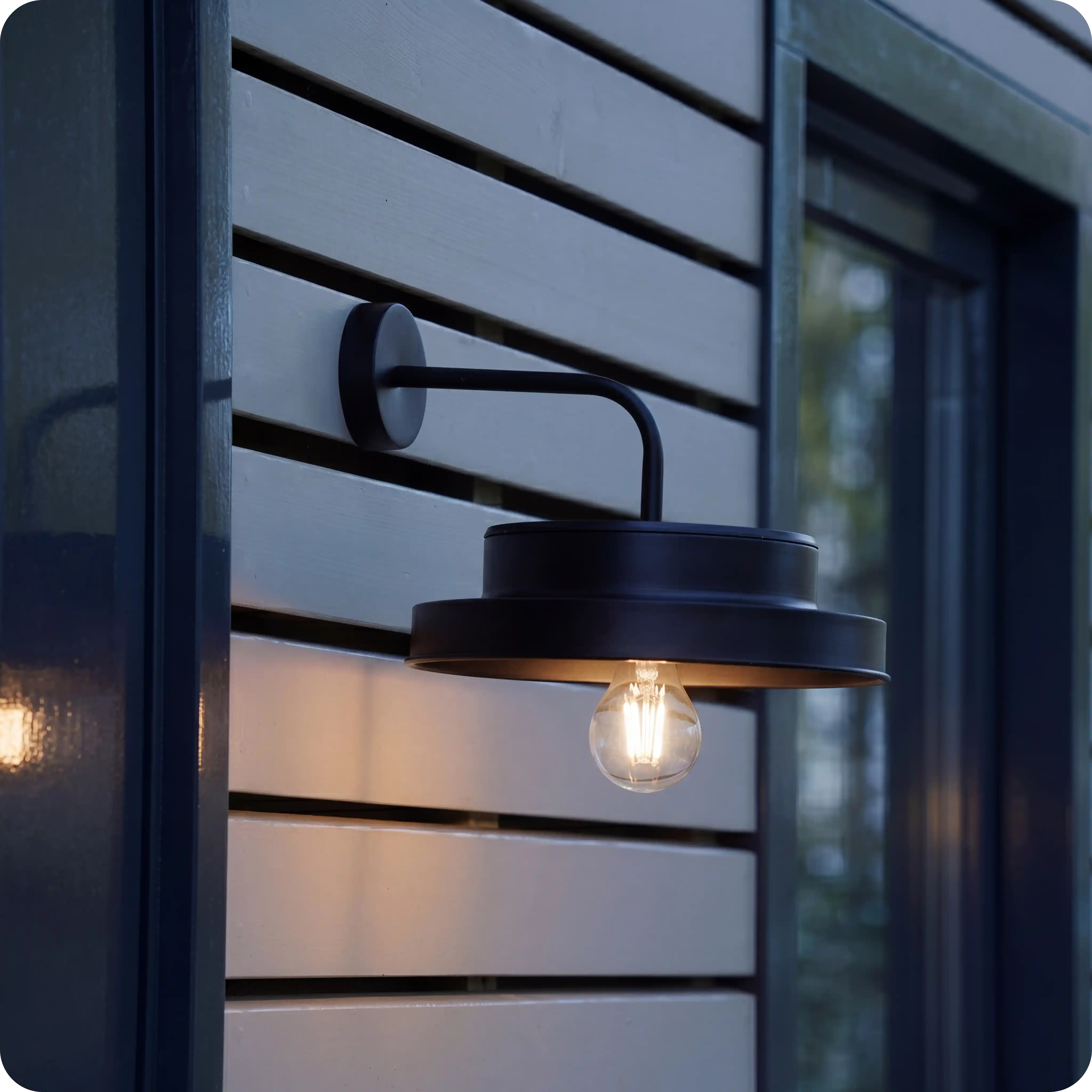Solar LED-wandlamp Barna zwart voor wandverlichting