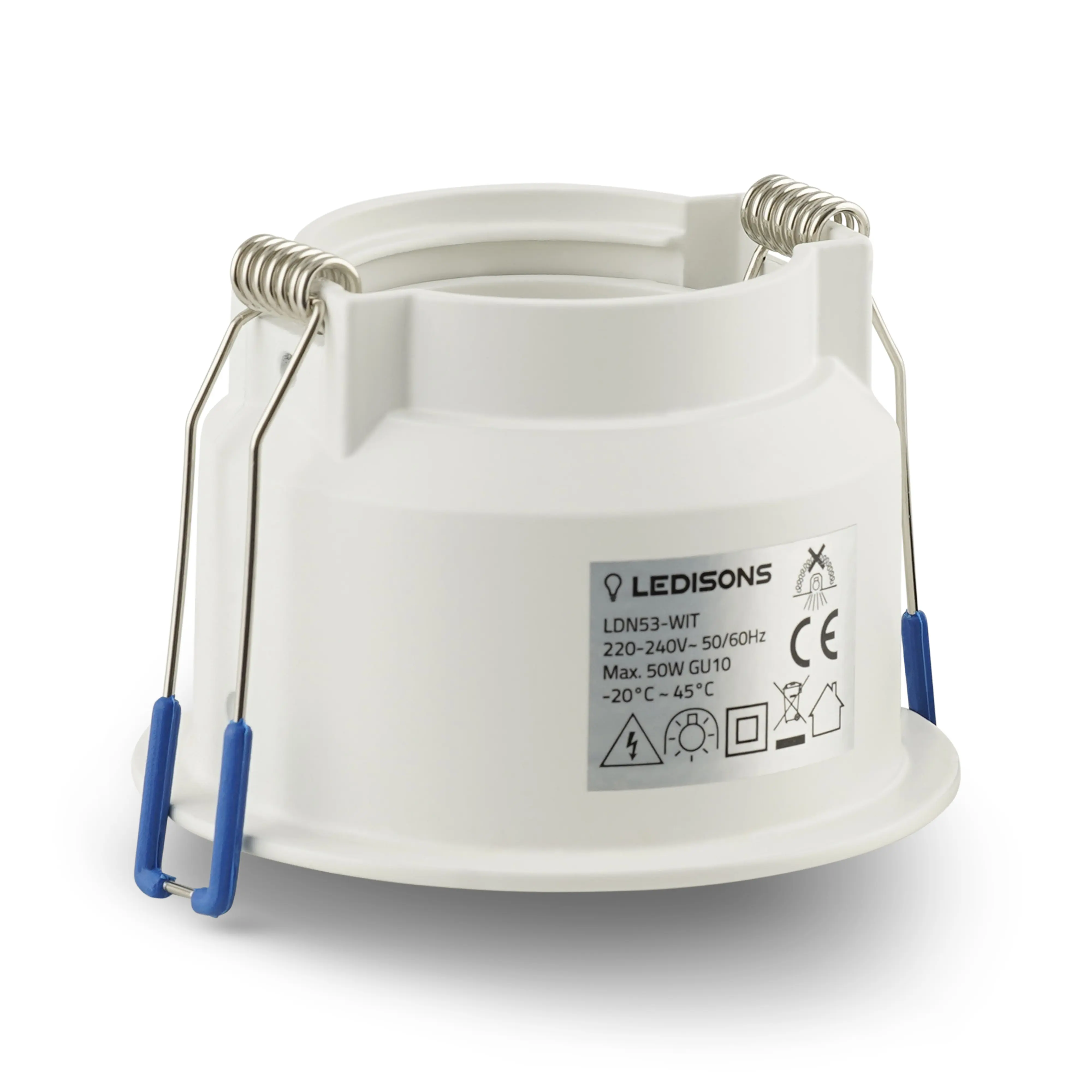 GU10-inbouwarmatuur Isola wit voor LED-aansluiting