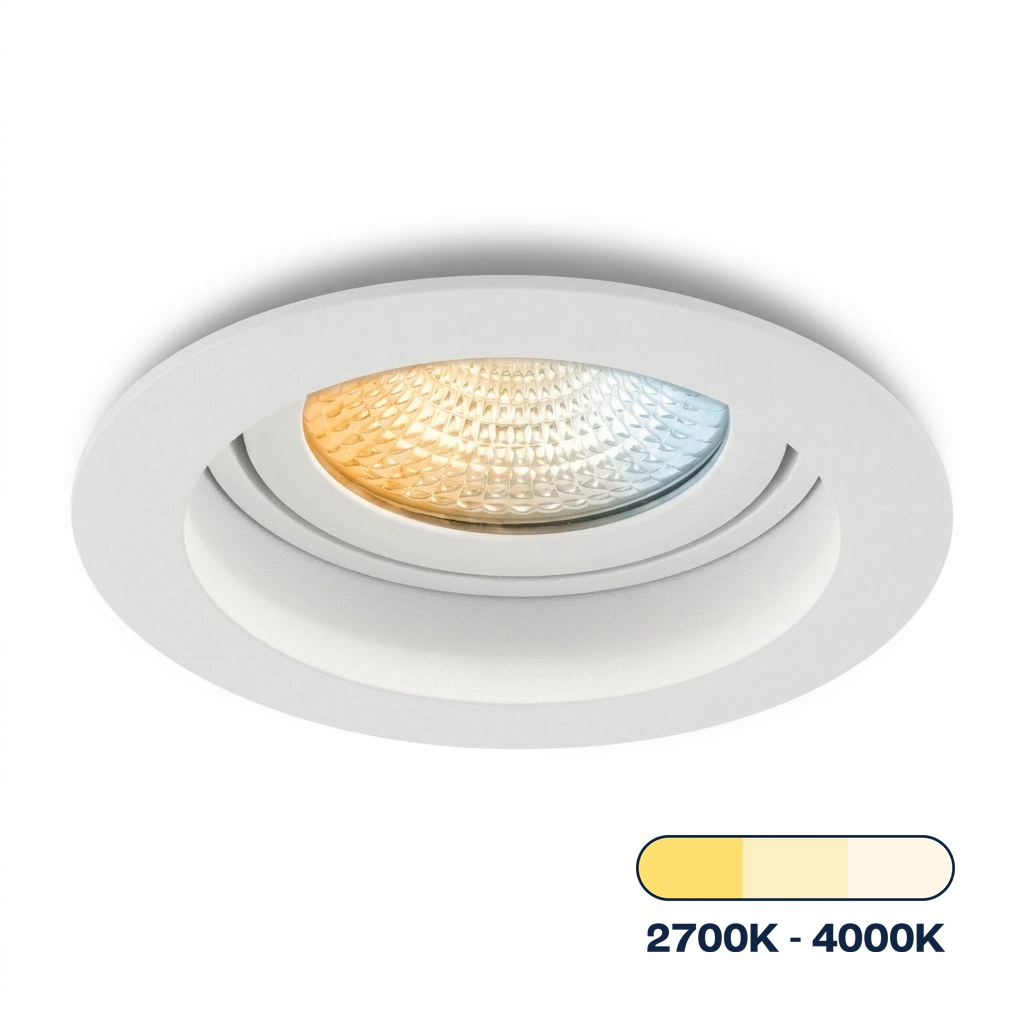 LED-inbouwspot Mezzano wit tri-color 5 Watt voor plafondmontage