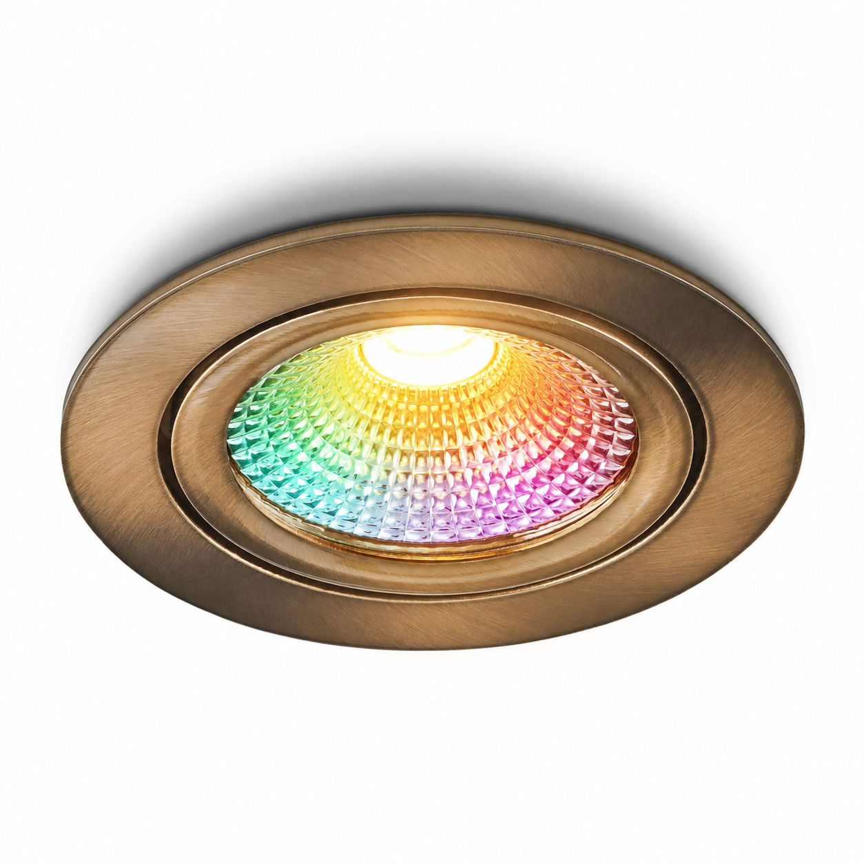 Vivaro Zigbee bronskoper aan recht.png, inbouwspot, spotlamp, brons, kleurveranderend, LED